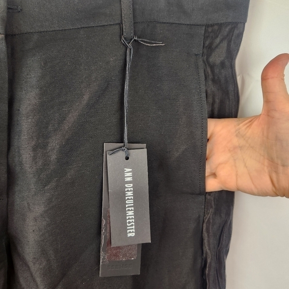 Ann Demeulemeester Black Linen and Silk Trousers size M (36) BNWT Missing Belt!! - Picture 7 of 15